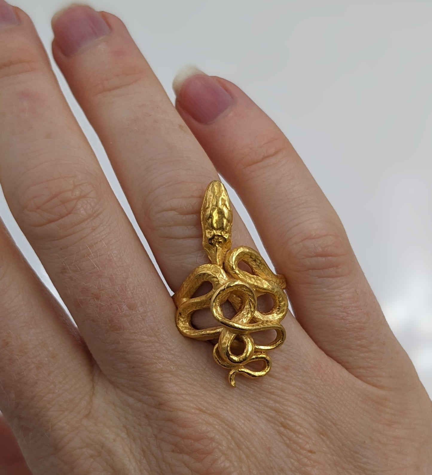 Gold Vermeil Serpentine Ring