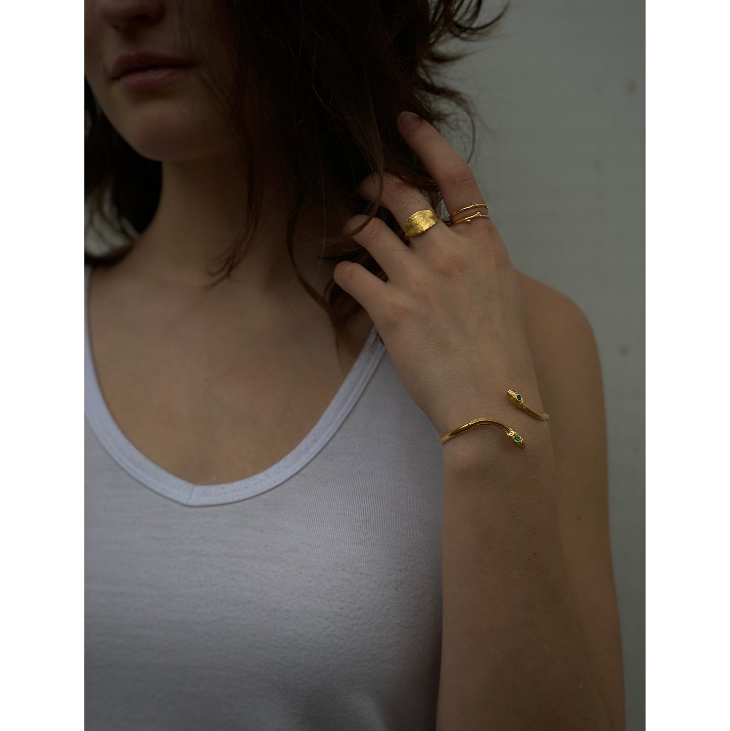 Ruthenium Pink Tourmaline Serpentine Cuff