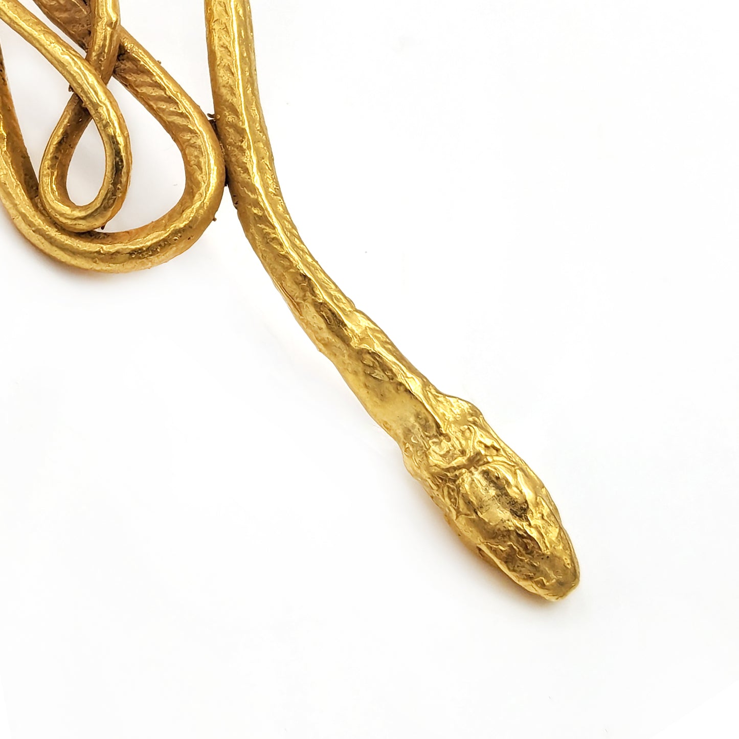 Large Gold Serpentine Earrings
