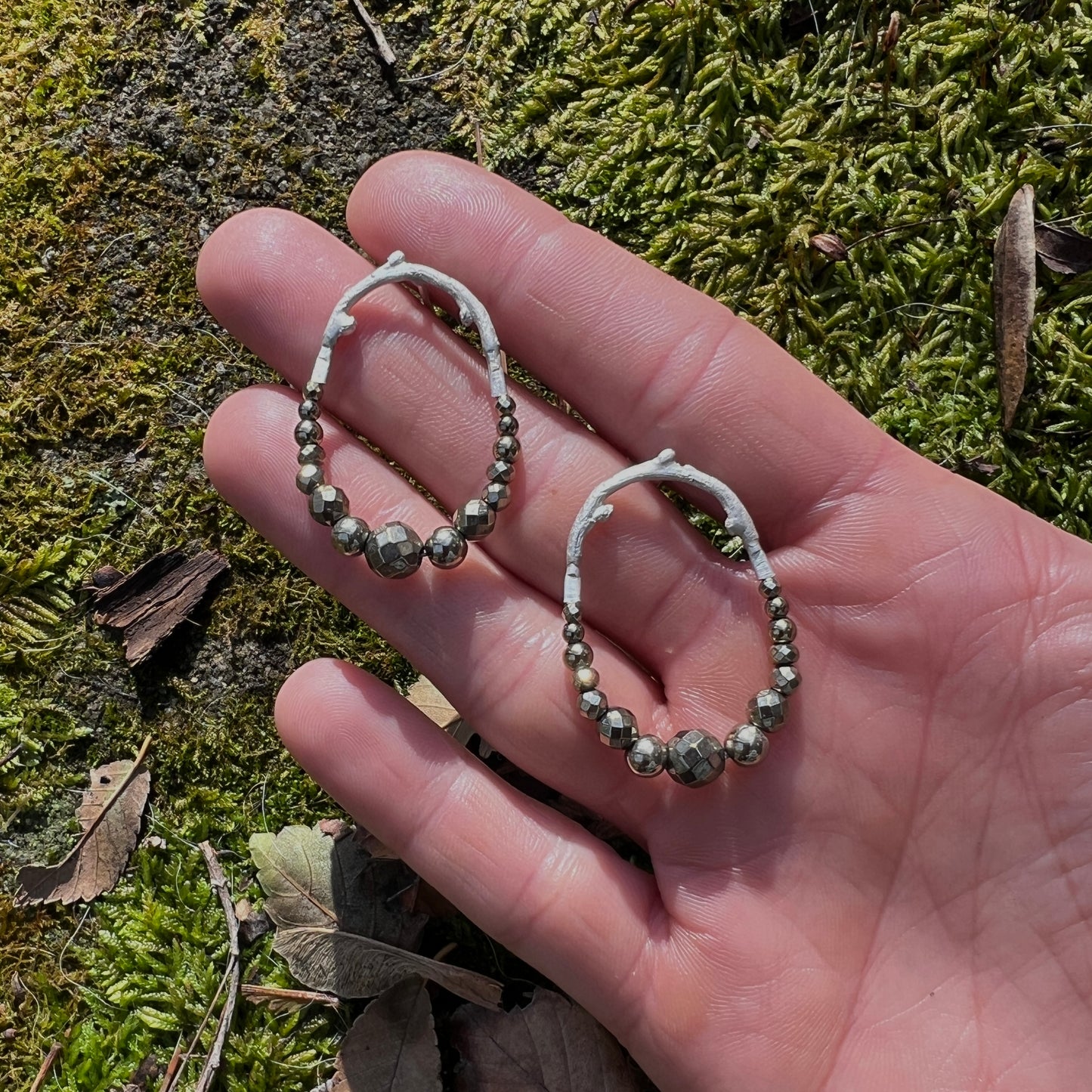 Small Pyrite Maxima Earrings